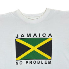 Load image into Gallery viewer, Vintage JAMAICA &quot;No Problem&quot; Souvenir Spellout Flag Graphic White T-Shirt

