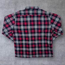 Load image into Gallery viewer, Vintage Bygen Red Black White Plaid Check Long Sleeve Cotton Flannel Shirt
