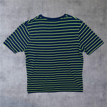 Load image into Gallery viewer, Oakley "Custom Fit" Mini Logo Graphic Striped Short Sleeve Cotton T-Shirt
