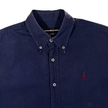Load image into Gallery viewer, Vintage MARLBORO CLASSICS Embroidered Mini Logo Navy Blue Short Sleeve Button-Up Shirt
