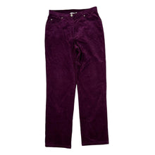 Load image into Gallery viewer, Early 00&#39;s ALIA Classic Y2K Straight Leg Maroon Purple Corduroy Cord Trousers
