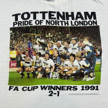 Load image into Gallery viewer, Vintage TOTTENHAM HOTSPUR FC Spurs &quot;FA Cup Winners 1991&quot; Football Souvenir Graphic T-Shirt

