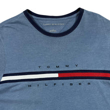 Load image into Gallery viewer, TOMMY HILFIGER Embroidered Big Logo Spellout Short Sleeve Cotton T-Shirt
