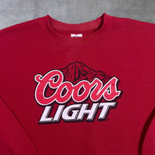 Load image into Gallery viewer, Delta &quot;Coors Light&quot; Beer Logo Spellout Graphic Red Sweatshirt
