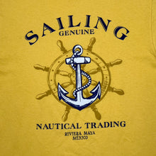 Load image into Gallery viewer, Vintage 90’s YATCH CLUB “Nautical Trading” Sailing Spellout Graphic T-Shirt
