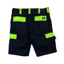 Load image into Gallery viewer, DICKIES Workwear Black Green Hi-Vis Skater Cotton Shorts
