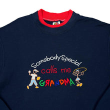 Load image into Gallery viewer, Vintage SOMEBODY SPECIAL CALLS ME GRANDMA Embroidered Novelty Spellout Double Collared Sweatshirt
