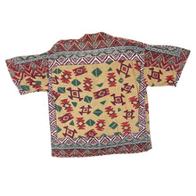 Load image into Gallery viewer, Vintage Energy Abstract Crazy Patterned 100% Viscose Short Sleeve Shirt
