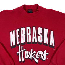 Load image into Gallery viewer, Vintage 90&#39;s NCAA NEBRASKA HUSKERS Made In USA College Sports Graphic Red Sweatshirt
