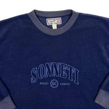 Load image into Gallery viewer, Vintage SONNETI Embroidered Big Spellout Union Made Crewneck Fleece Sweatshirt
