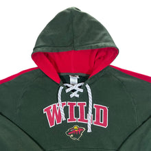 Load image into Gallery viewer, NHL MINNESOTA WILD Ice Hockey Logo Spellout Graphic Pullover Hoodie
