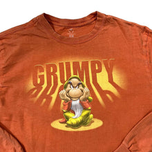 Load image into Gallery viewer, Disney Store GRUMPY Snow White Character Spellout Graphic Long Sleeve T-Shirt
