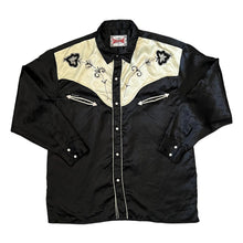 Load image into Gallery viewer, Vintage Stockerpoint Satin Effect Polyester Cowboy Western Popper Long Sleeve Shirt
