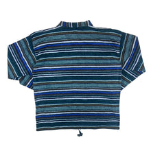 Load image into Gallery viewer, Vintage BROADWAY Multi Striped Colour Block 1/2 Zip Pullover Fleece Sweatshirt
