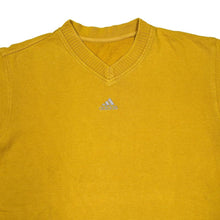 Load image into Gallery viewer, Early 00’s ADIDAS Classic Embroidered Mini Centre Logo V-Neck Cotton T-Shirt
