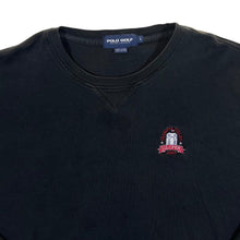 Load image into Gallery viewer, Vintage POLO GOLF RALPH LAUREN &quot;US Open 2003&quot; Golf Mini Logo Black Crewneck Sweatshirt
