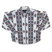 Load image into Gallery viewer, Vintage 90&#39;s No Barriers Aztec Western Patterned Striped Long Sleeve Cotton Shirt

