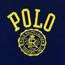 Load image into Gallery viewer, POLO RALPH LAUREN Big Logo Spellout Graphic Navy Blue T-Shirt
