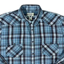 Load image into Gallery viewer, American Rag Western Style Plaid Check Popper Long Sleeve Cotton Shirt
