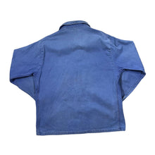 Load image into Gallery viewer, Vintage 90&#39;s Classic French Workwear Chore Faded Blue Cotton Distressed Jacket
