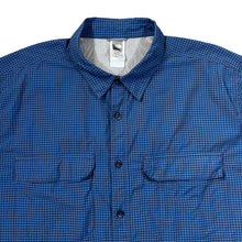 Load image into Gallery viewer, THE NORTH FACE TNF Vapor Wick Classic Plaid Check Short Sleeve Blue Black Shirt
