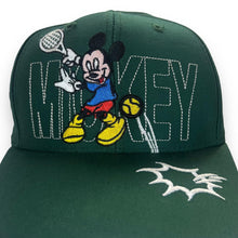 Load image into Gallery viewer, Vintage 90&#39;s Disney MICKEY MOUSE Tennis Character Embroidered Spellout Baseball Cap
