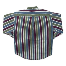 Load image into Gallery viewer, Vintage Norsport Multi Colour Block Striped Cotton Long Sleeve Button-Up Shirt
