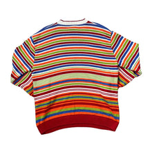 Load image into Gallery viewer, Vintage THE SWEATER SHOP Vibrant Multi Colour Striped Cotton Knit Sweater Jumper
