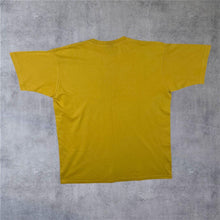 Load image into Gallery viewer, Early 00's GAP Athletic Made In USA Logo Spellout Graphic Yellow Short Sleeve T-Shirt
