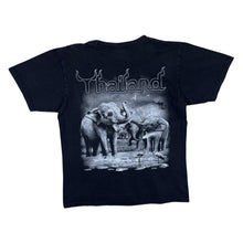 Load image into Gallery viewer, Early 00&#39;s Mr.Big THAILAND Elephant Wildlife Souvenir Graphic Black T-Shirt
