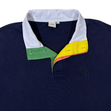 Load image into Gallery viewer, Cotton Traders Navy Blue Contrast Collared Short Sleeve Rugby Polo Shirt
