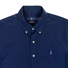 Load image into Gallery viewer, RALPH LAUREN &quot;Custom Fit 100% Cotton Stretch&quot; Mini Logo Short Sleeve Button-Up Shirt
