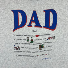 Load image into Gallery viewer, Vintage 90&#39;s DAD Definition Novelty Souvenir Spellout Graphic Single Stitch T-Shirt
