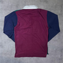 Load image into Gallery viewer, Vintage Hard Rock Cafe "Kuala Lumpur" Embroidered Colour Block Long Sleeve Polo Shirt
