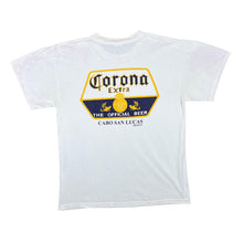 Load image into Gallery viewer, Early 00&#39;s CORONA EXTRA &quot;Cabo San Lucas&quot; Souvenir Logo Spellout Graphic White T-Shirt
