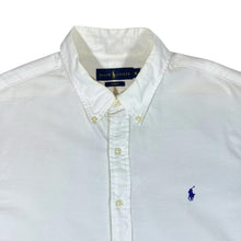 Load image into Gallery viewer, RALPH LAUREN &quot;Slim Fit&quot; Classic White Cotton Long Sleeve Button-Up Shirt
