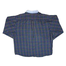 Load image into Gallery viewer, Vintage 90's MAPLE IMPORTERS Denim Contrast Trim Plaid Check Long Sleeve Flannel Shirt
