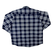 Load image into Gallery viewer, Vintage Black White Plaid Check Long Sleeve Cotton Flannel Shirt
