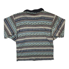 Load image into Gallery viewer, Vintage 90&#39;s Fairisle Crazy Patterned Cotton Blend 1/4 Zip Pullover Sweatshirt Top
