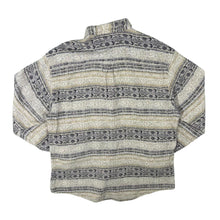 Load image into Gallery viewer, Vintage Globetrotter Crazy Abstract Patterned Long Sleeve Flannel Shirt

