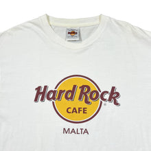 Load image into Gallery viewer, Early 00&#39;s HARD ROCK CAFE &quot;Malta&quot; Classic Souvenir Logo Spellout Graphic T-Shirt

