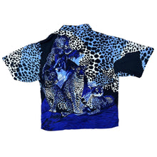 Load image into Gallery viewer, Early 00&#39;s Bhi Rong Leopard Jaguar Big Cat Animal All-Over Print Short Sleeve Shirt
