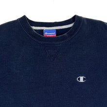 Load image into Gallery viewer, Vintage Champion Made In Mexico Embroidered Mini Logo Navy Blue Sweatshirt

