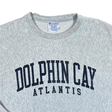 Load image into Gallery viewer, Vintage Champion Reverse Weave DOLPHIN CAY &quot;Atlantis&quot; Spellout Graphic Crewneck Sweatshirt
