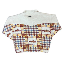 Load image into Gallery viewer, Vintage THINK PINK Checked Patterned 1/4 Zip Pullover Towelling Fleece Sweatshirt
