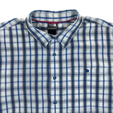 Load image into Gallery viewer, THE NORTH FACE TNF Classic Blue White Plaid Check Short Sleeve Shirt
