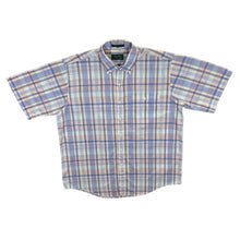Load image into Gallery viewer, Vintage Colours By Alexander Julian Multi Plaid Check Short Sleeve Button-Up Shirt
