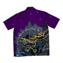 Load image into Gallery viewer, Early 00’s GIORGIO Gothic Tattoo Style Dragon Patterned All-Over Print Polyester Shirt
