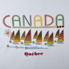 Load image into Gallery viewer, Vintage Canada "Quebec" Spellout Souvenir Graphic White T-Shirt
