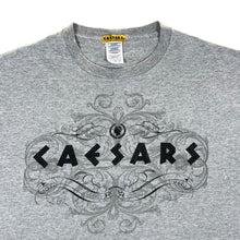 Load image into Gallery viewer, Vintage CEASARS PALACE Souvenir Logo Spellout Graphic Grey T-Shirt
